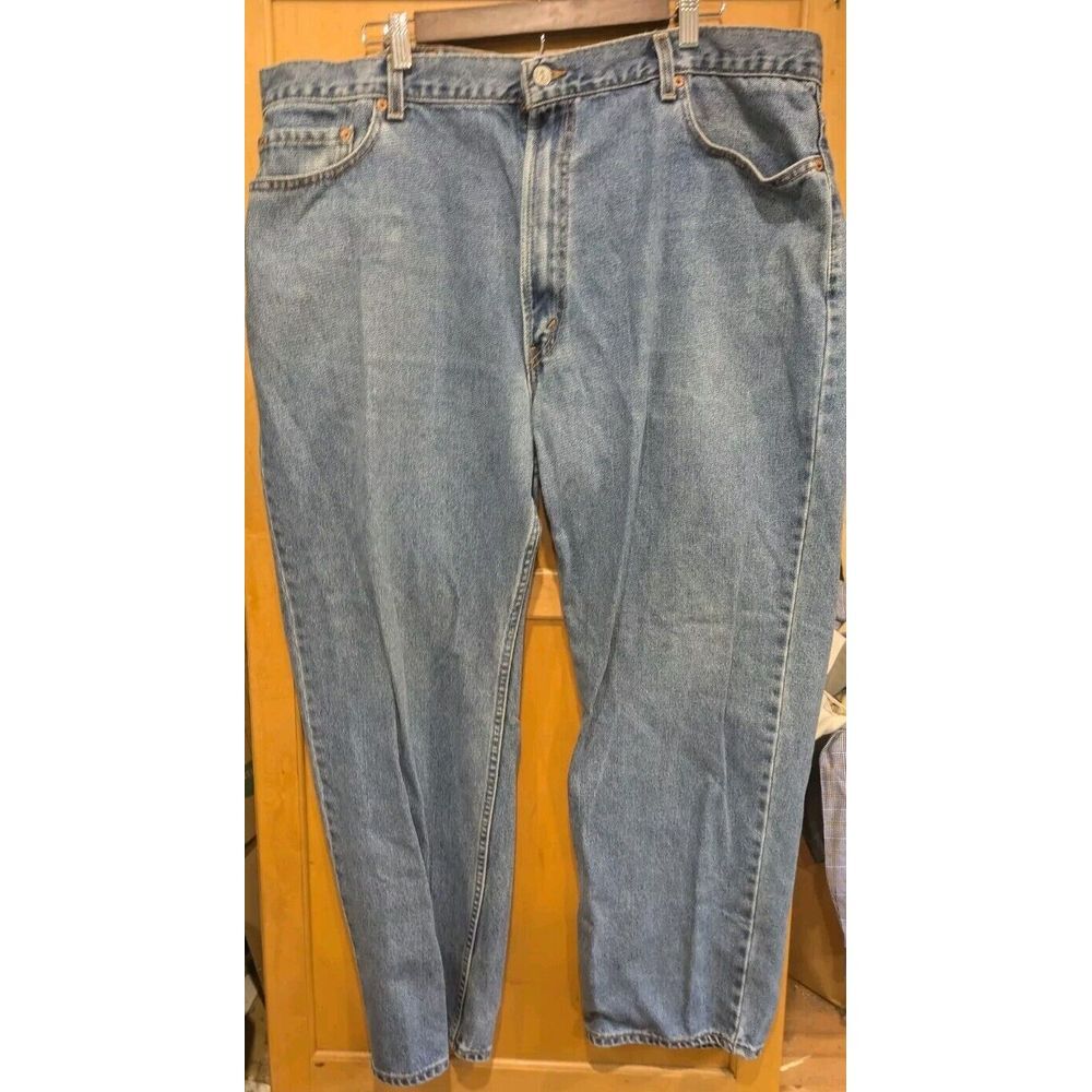 LEVIS 550 Men's  Fit Denim Blue Jeans Light Wash 38X29‎ measures